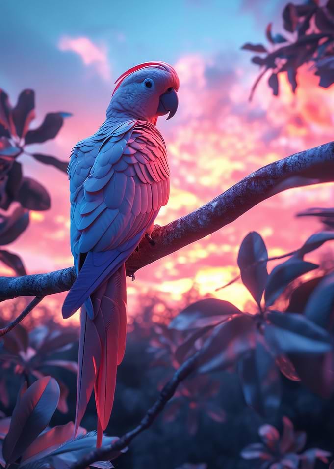 Parrot Aesthetic Sunset