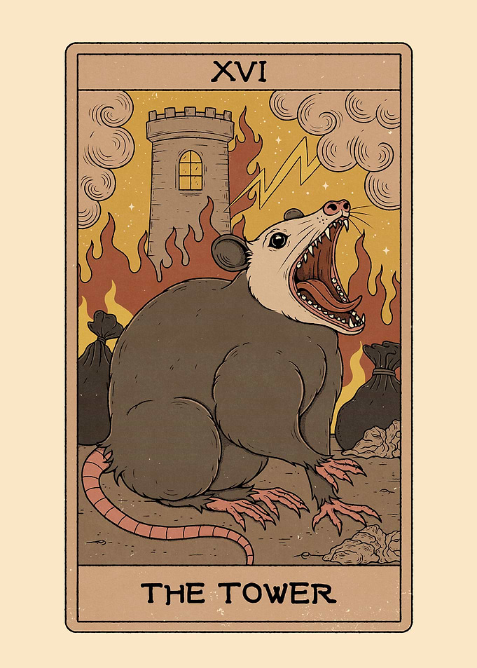The Tower Possum Tarot