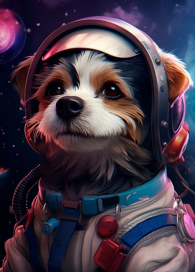 Astronaut Space Dog