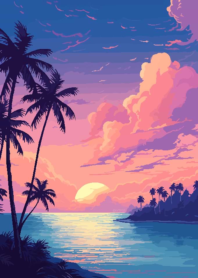 Hawaii Beach Cove Pixel