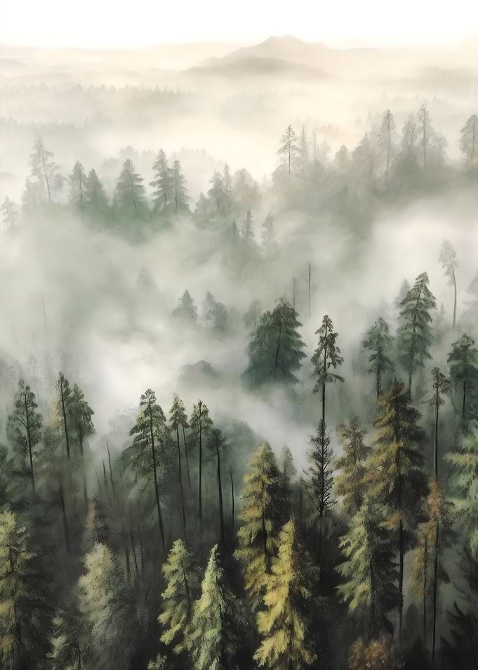 Foggy Forest Nature