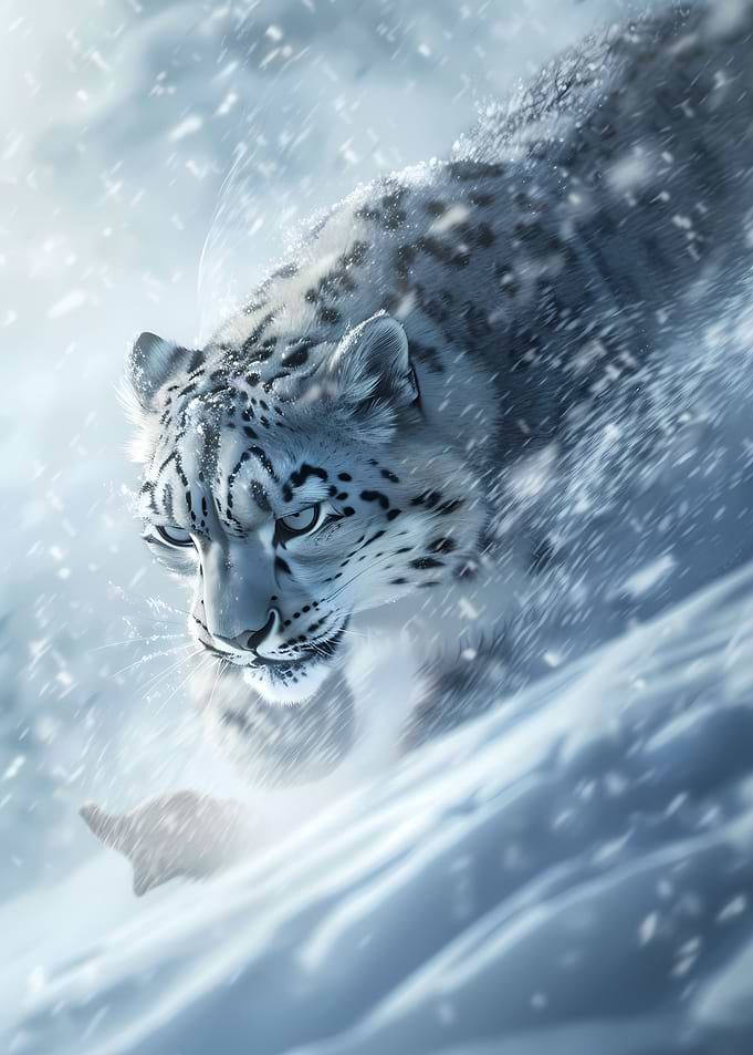 Snow Leopard Lurking