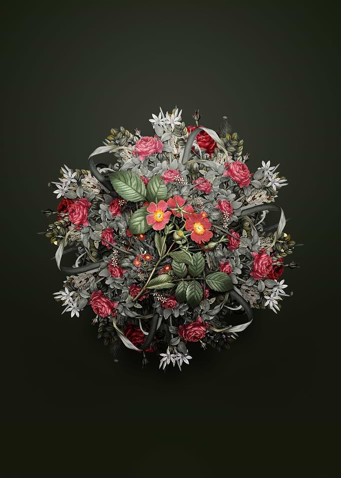 Redleaf Rose Flower Wreath