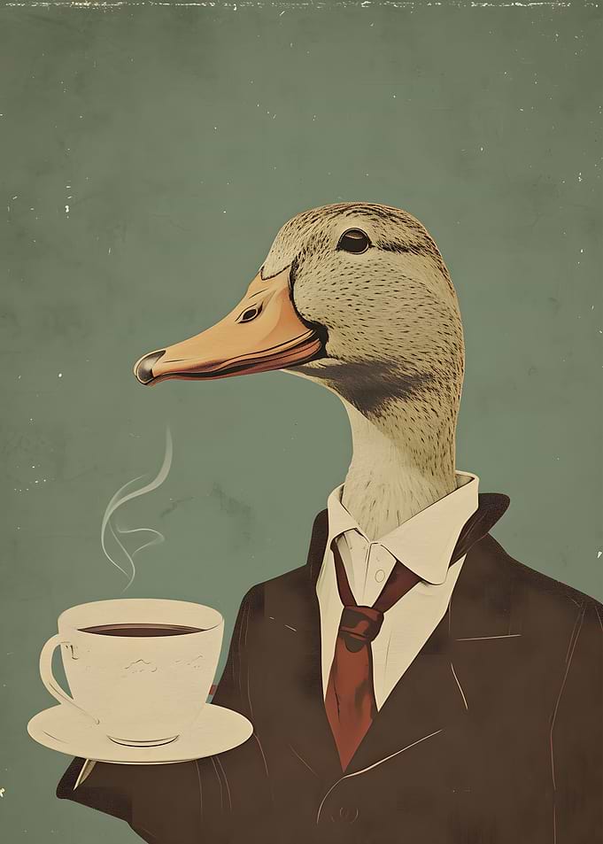Vintage Coffee Duck Cozy