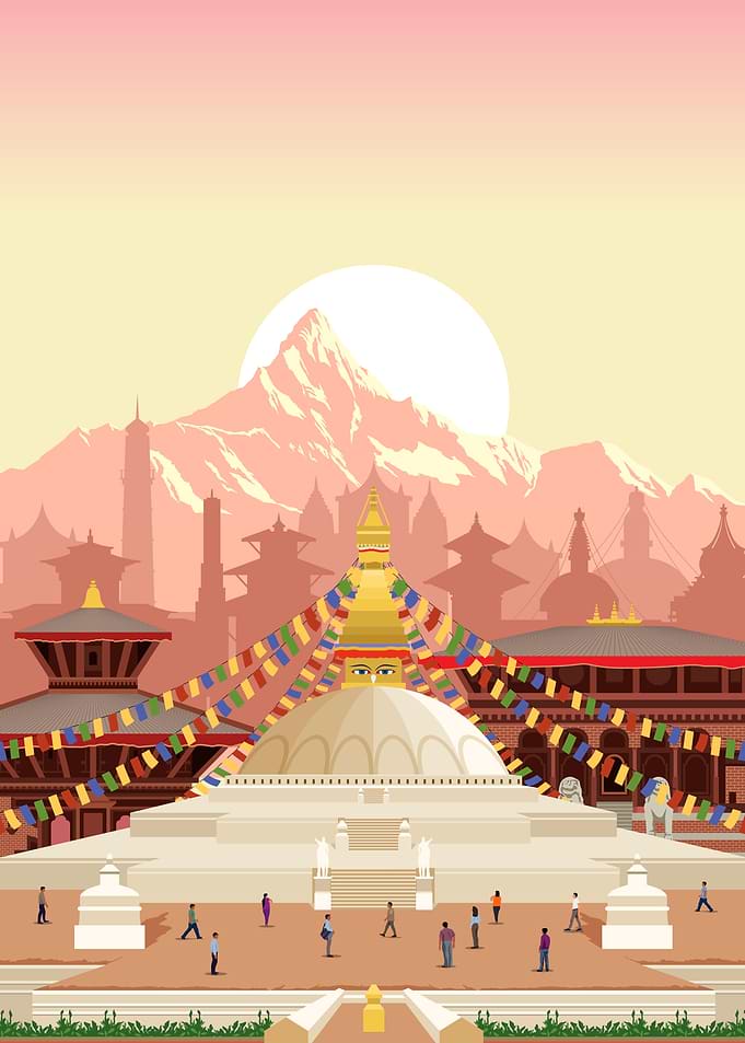 Kathmandu Travel Print