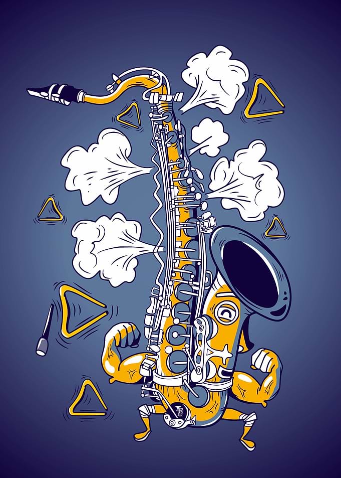Energetic saxophone