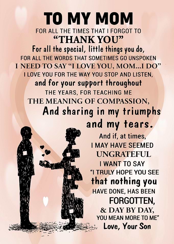To My Mom Gift For Mom