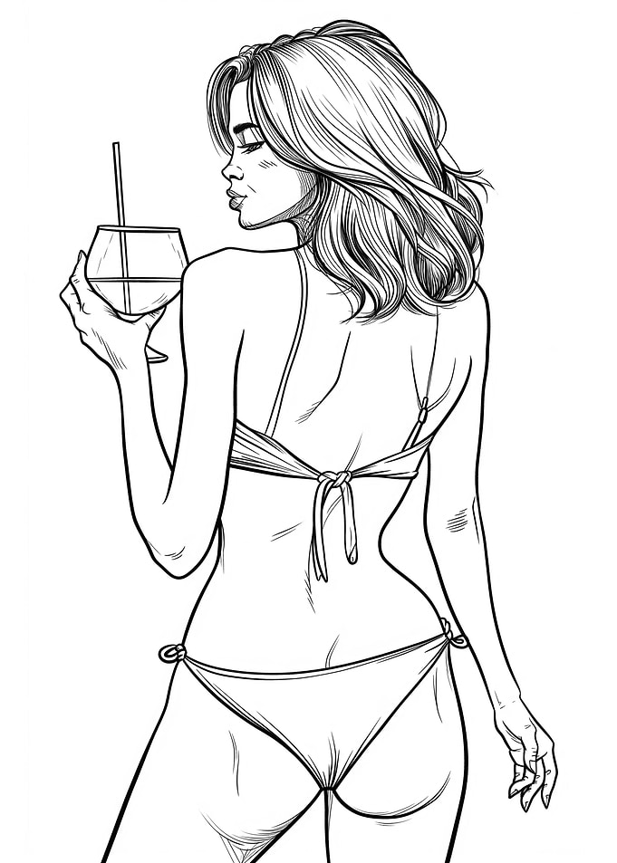 One Line Art Woman