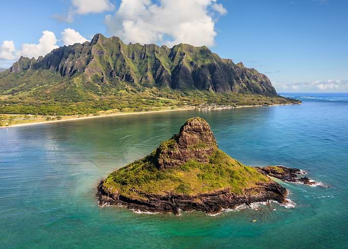 Volcanic rock aerial Oahu