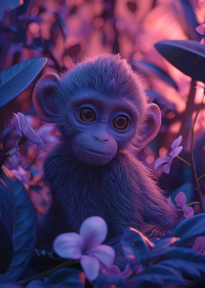 Monkey Aesthetic Sunset