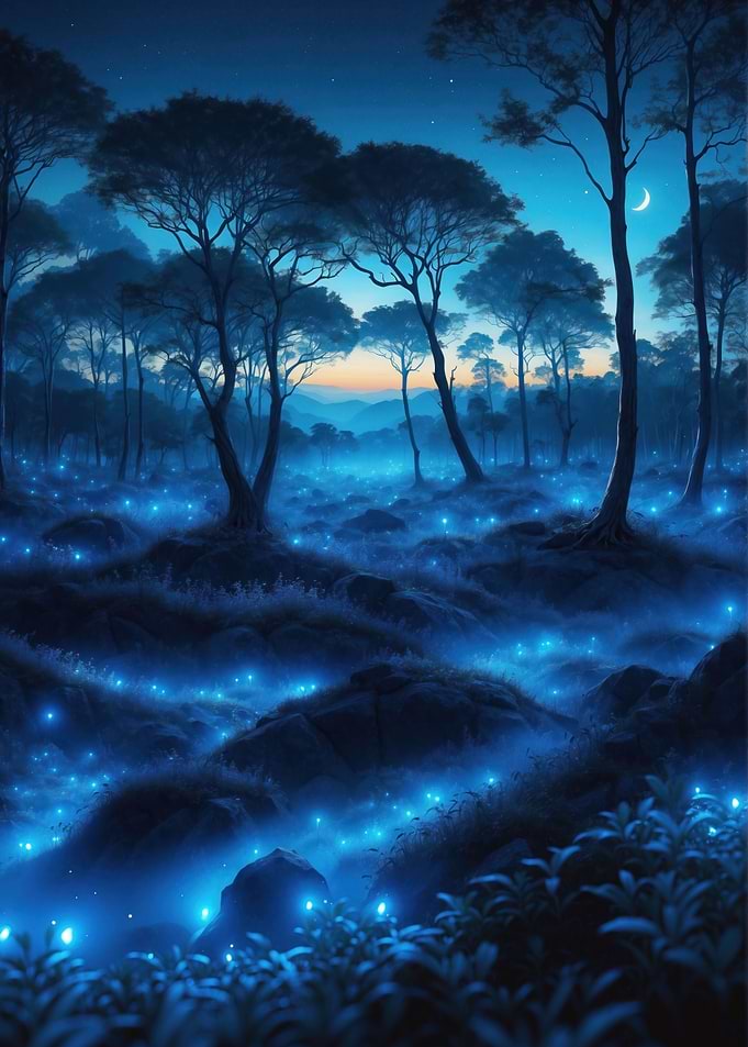 Blue landscape