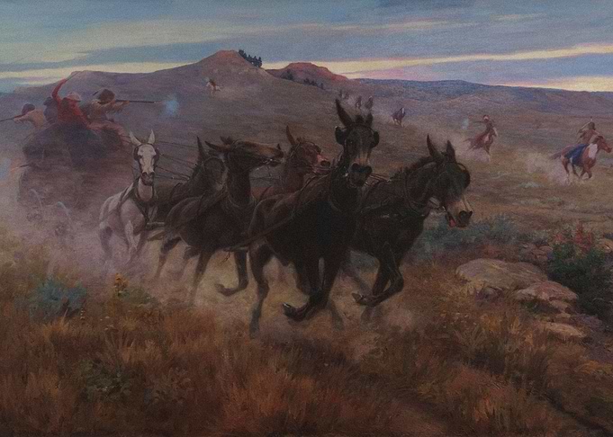 Indians Attack Stagecoach