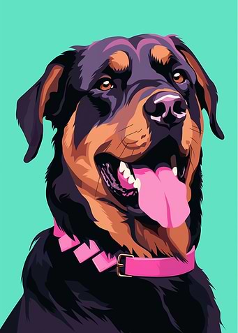 Rottweiler colorful