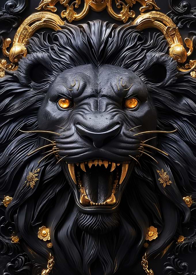Black Golden Lion Roar
