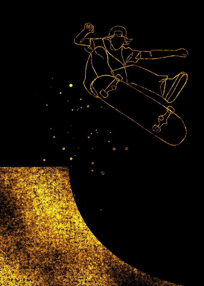 Line art skater