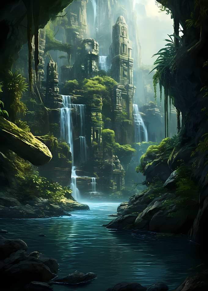 Traditional Inka Waterfall