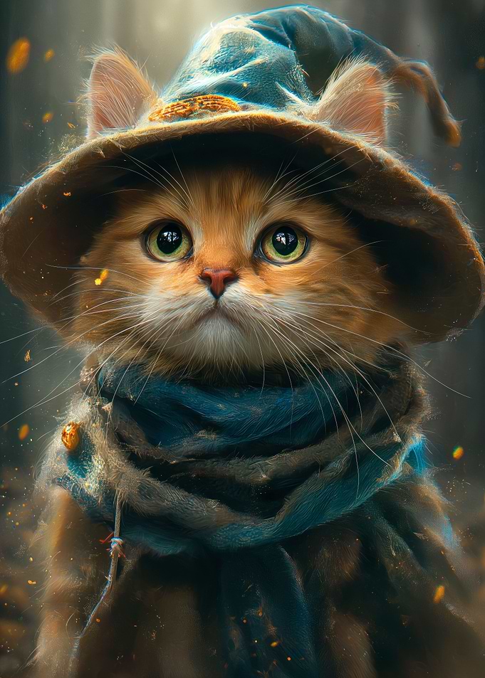 cute witch cat