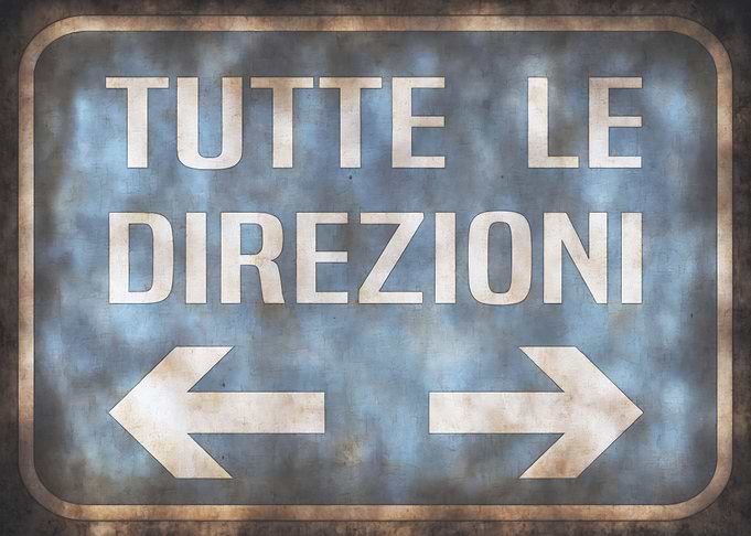 Street sign italian tutte