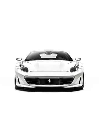 White Ferrari car