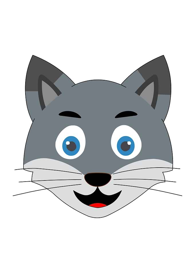 Cute wolf face