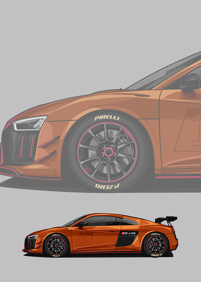 audi r8 orange