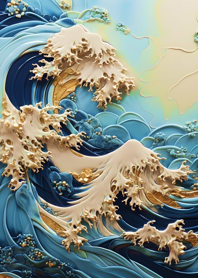 surreal Wave off Kanagawa