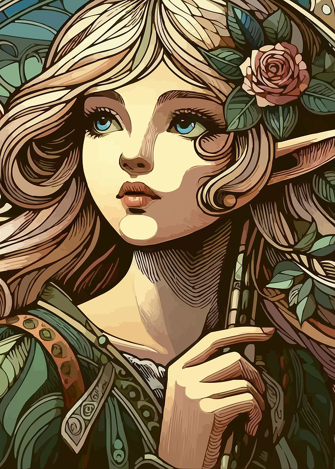 Art Nouveau Elf