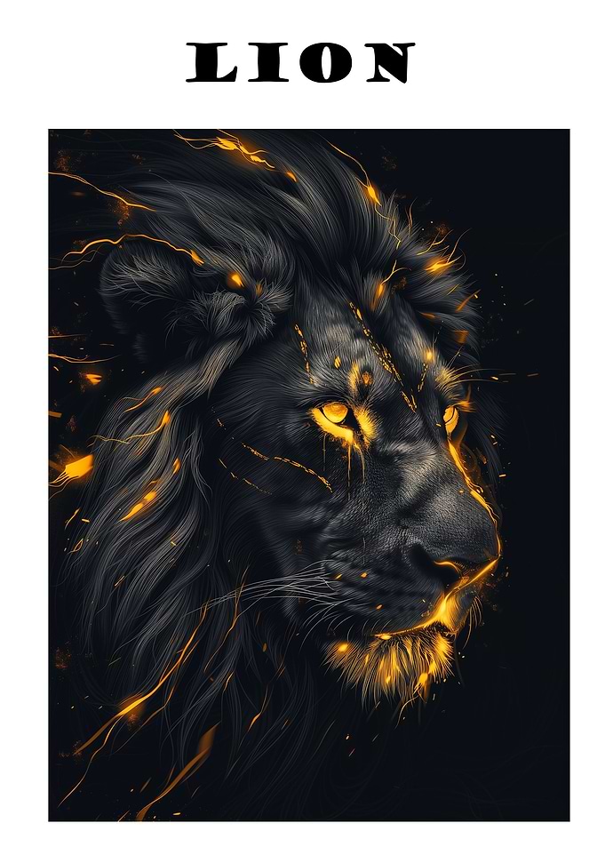 Black and Gold Lion