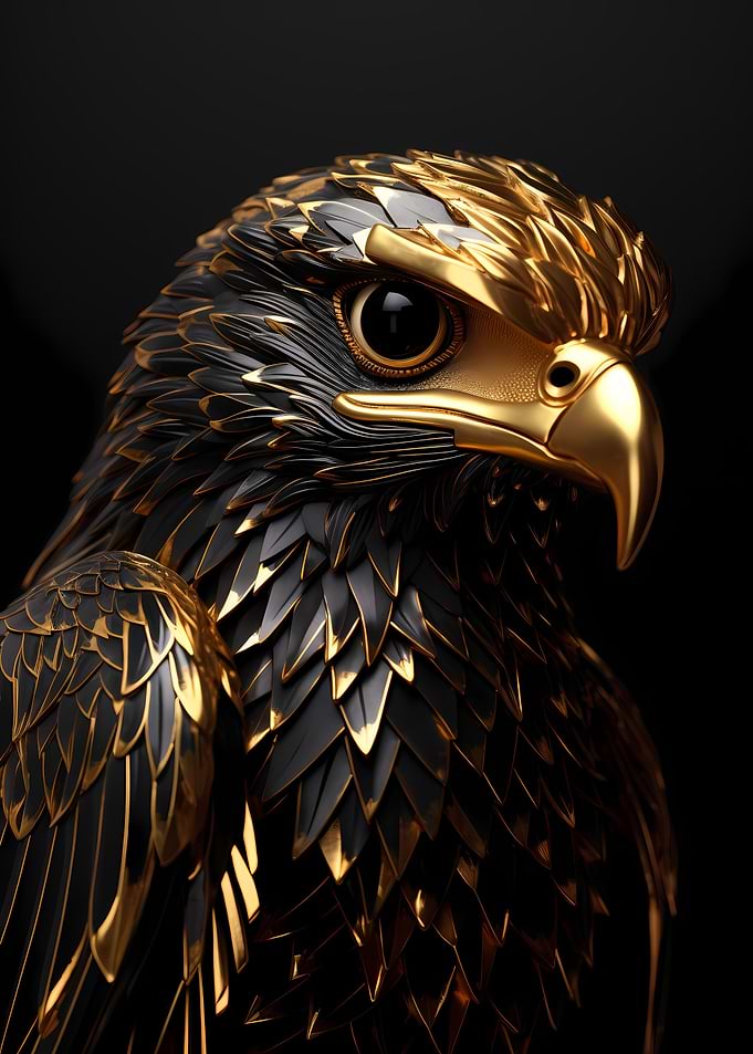 Golden Eagle Bird Head