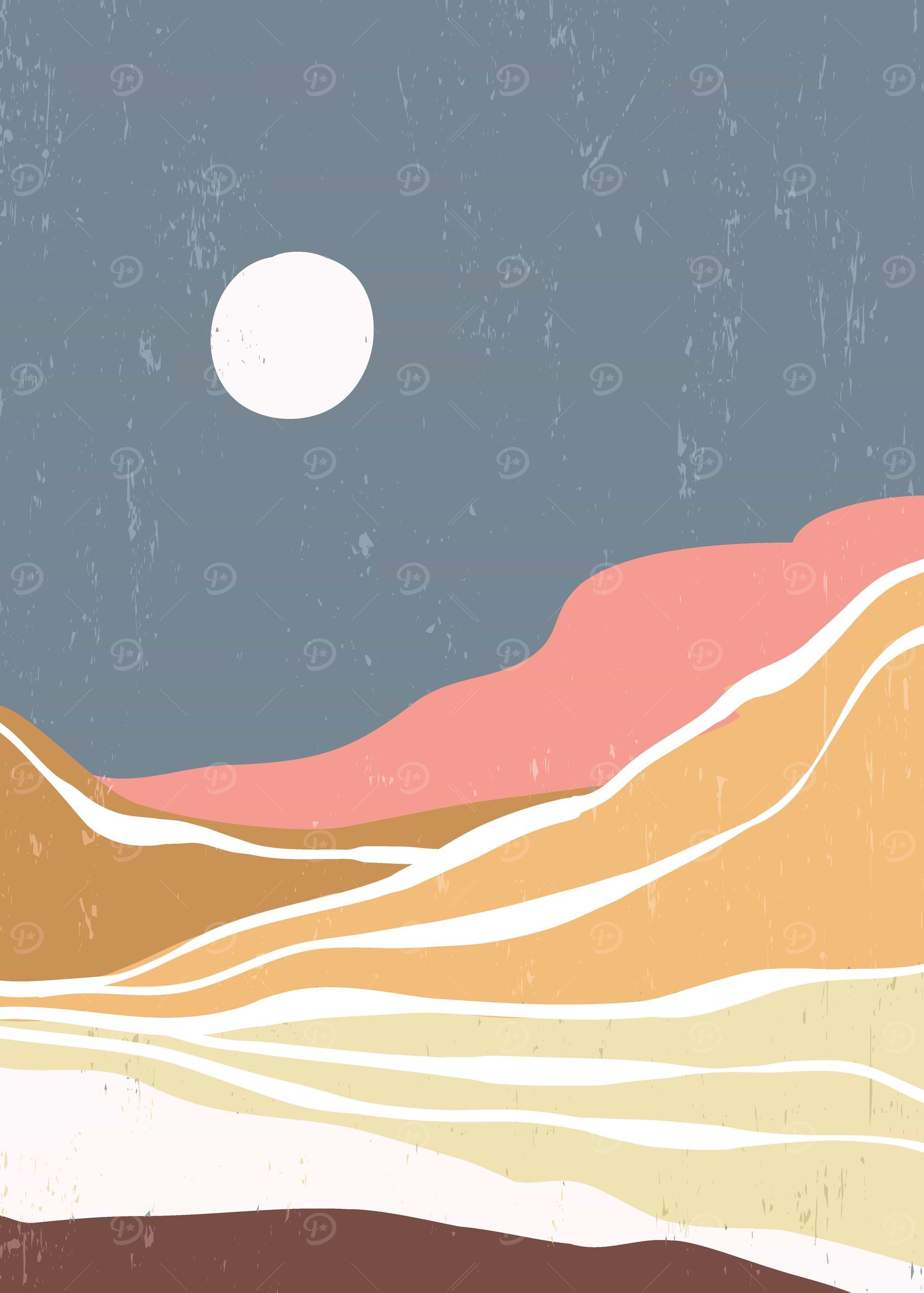 abstract mountain art