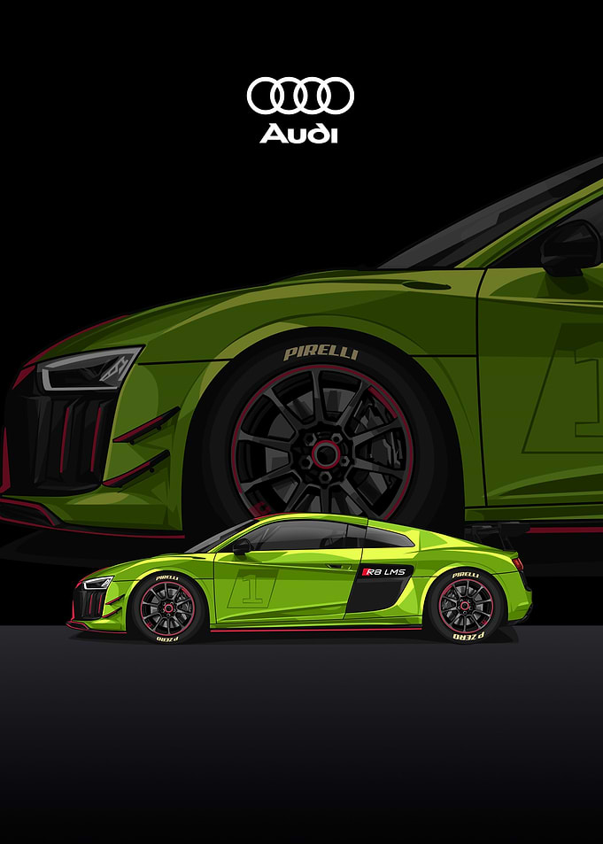 audi r8 green