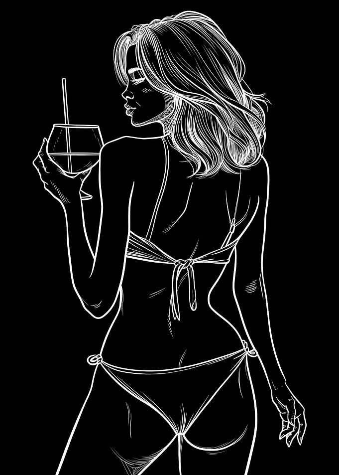 One Line Art Woman