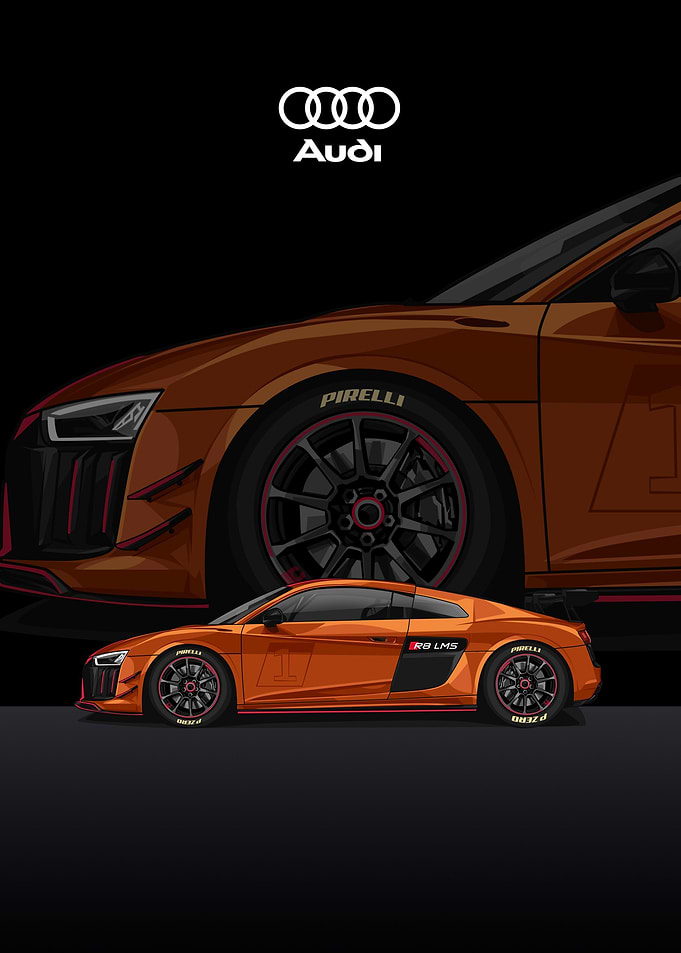audi r8 orange