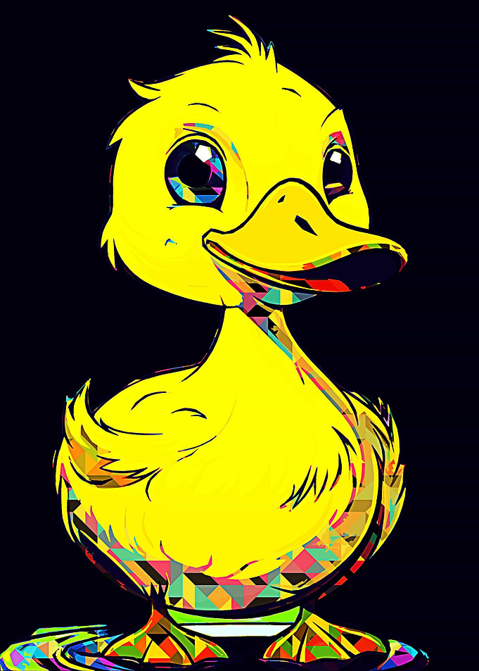 Duckling pop art