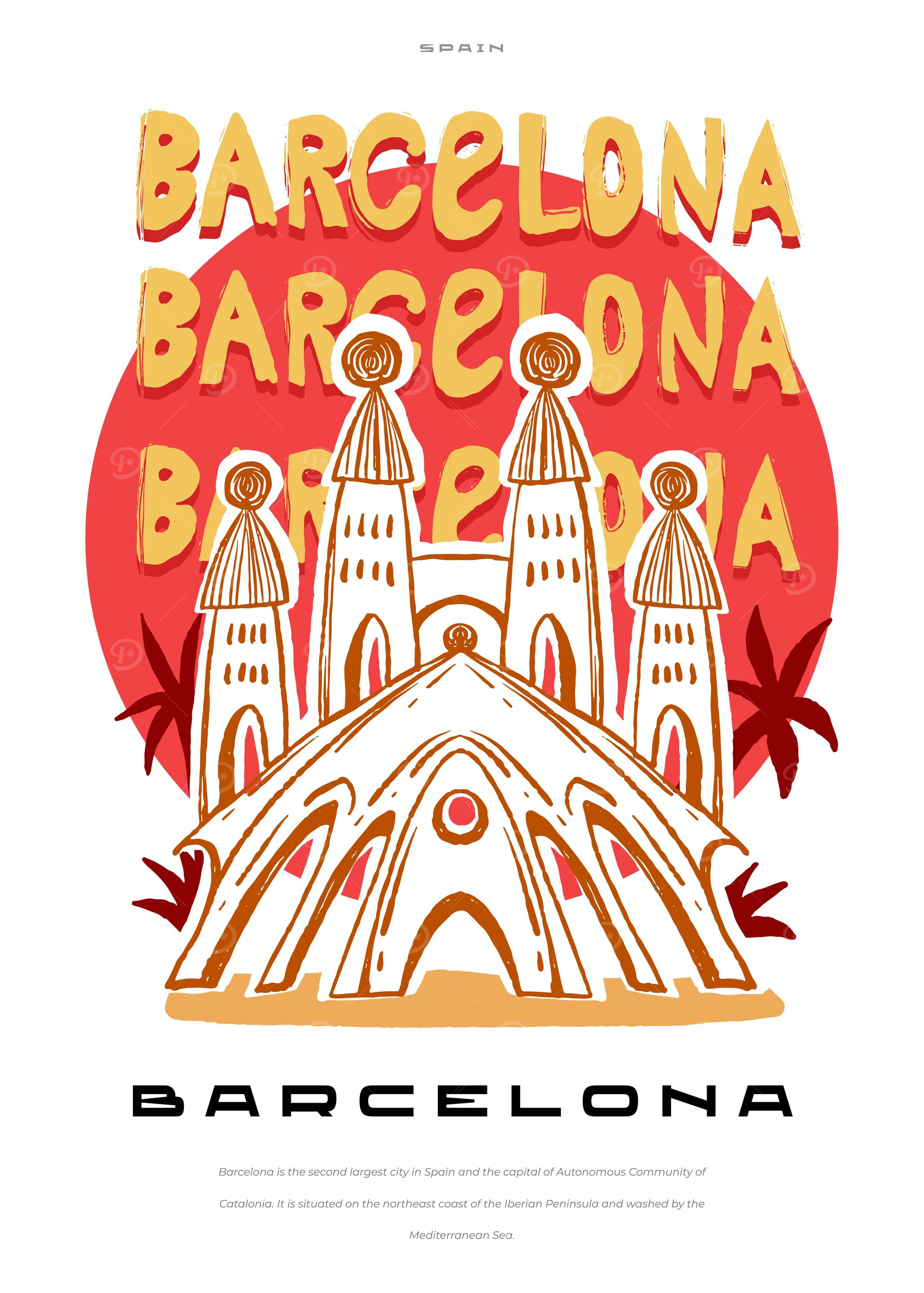 Barcelona City poster