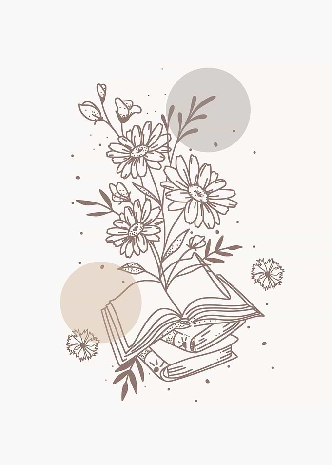 Minimal Floral Book Art