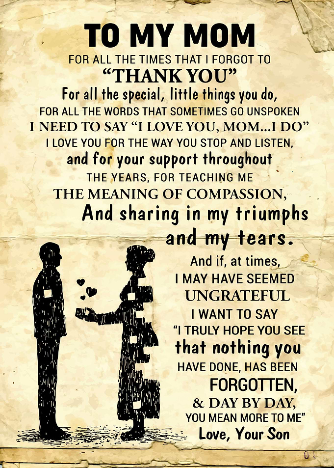 To My Mom Gift For Mom