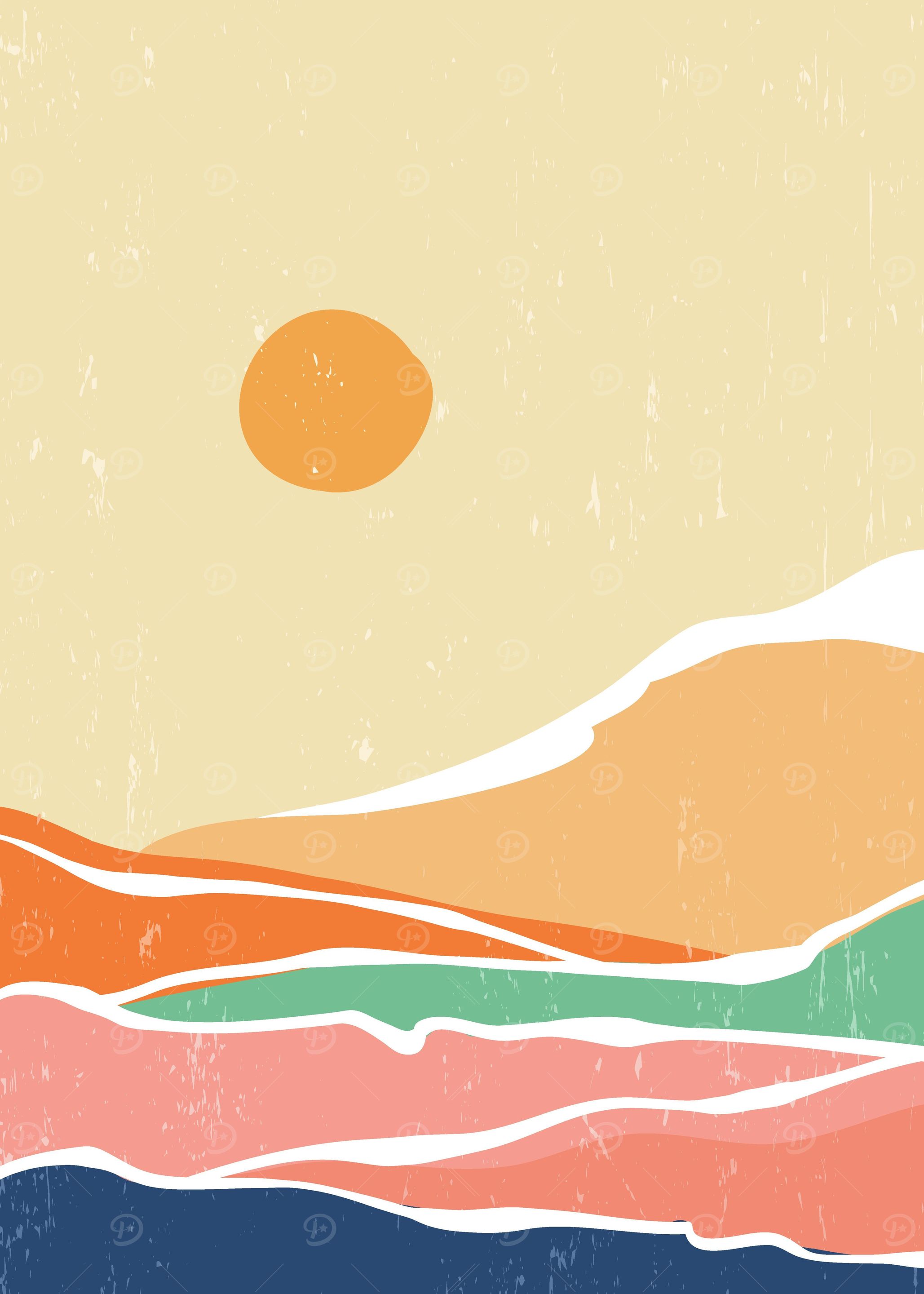 Abstract Mountain Sunset
