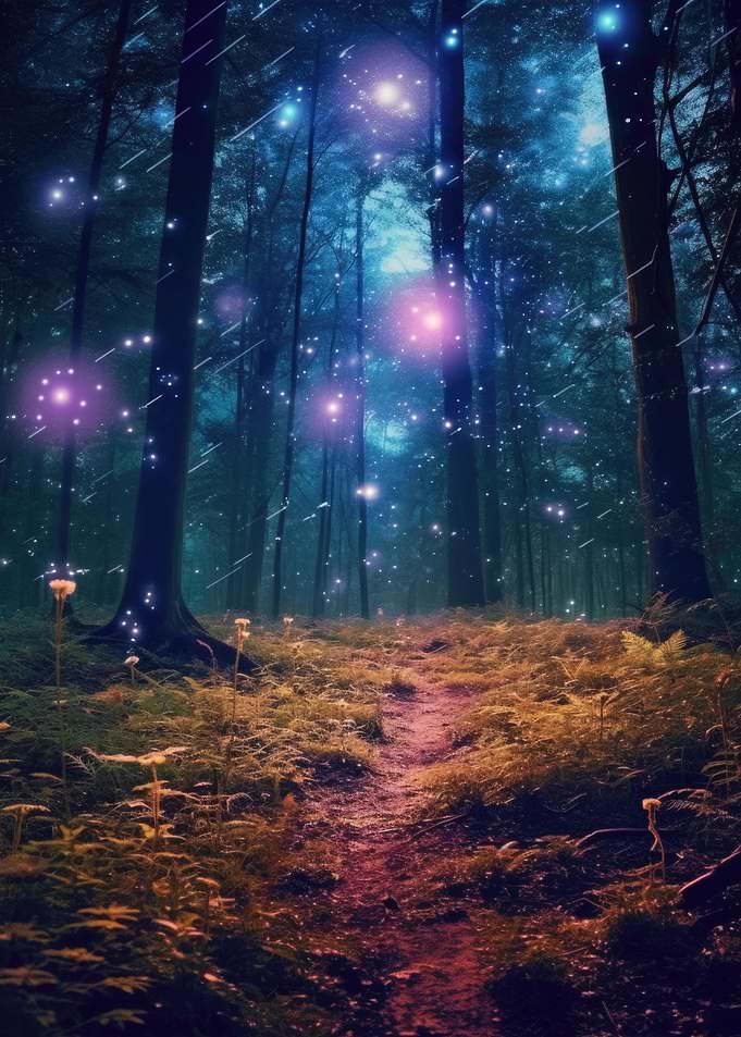 Magical Night Forest