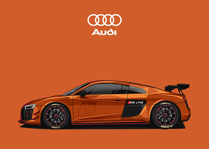 audi r8 orange