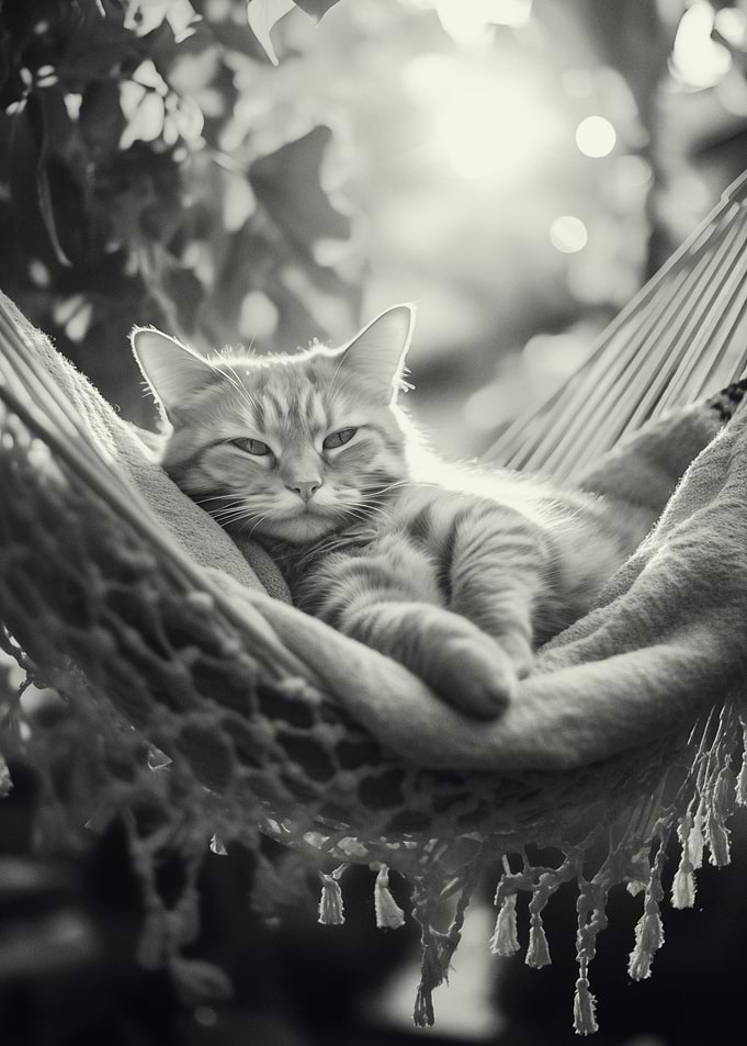 Cute Cat Black and White