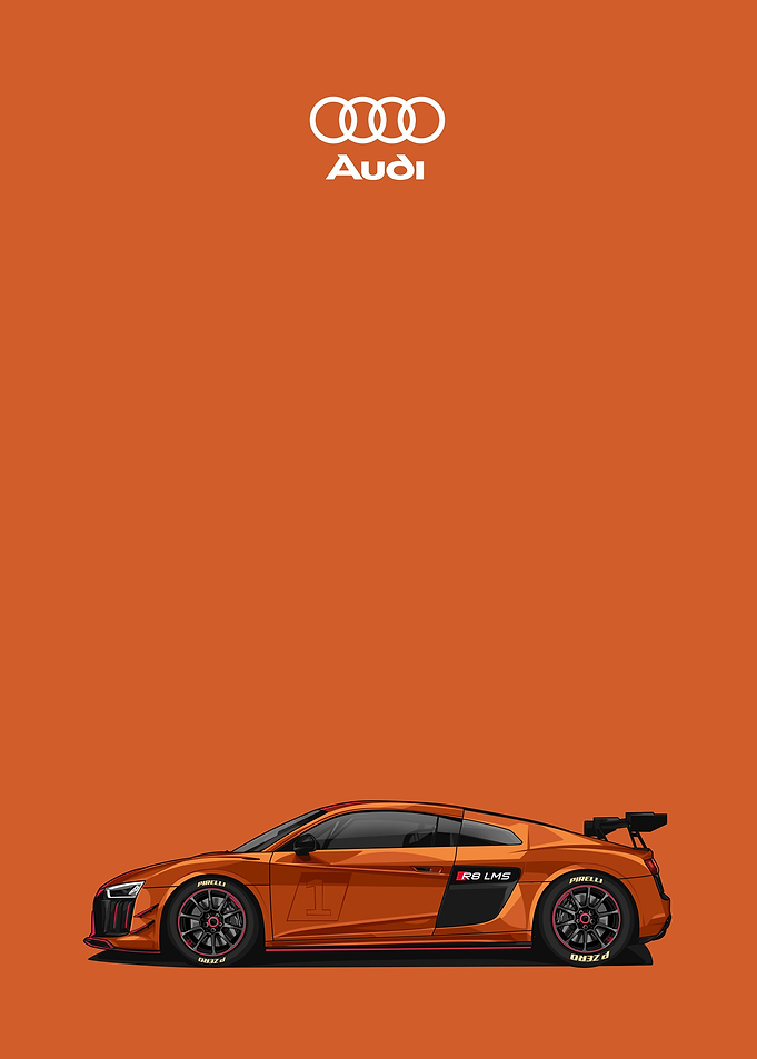 audi r8 orange