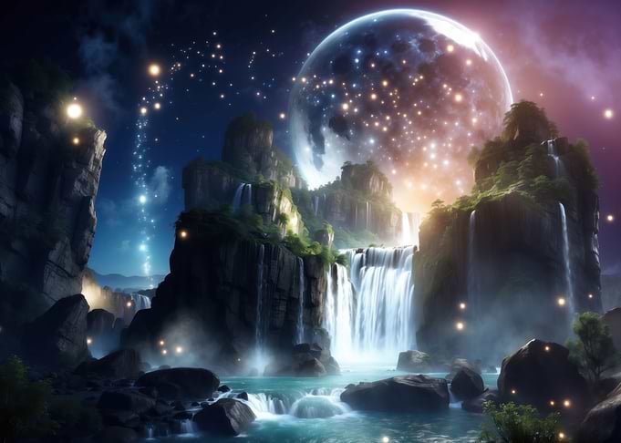Magical waterfall
