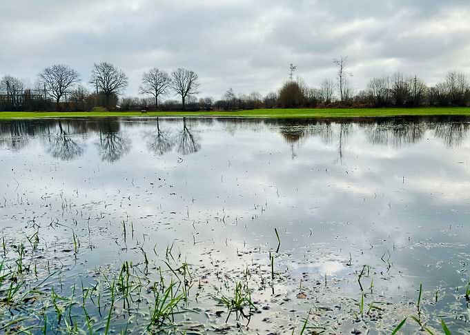 Fields after rainy days