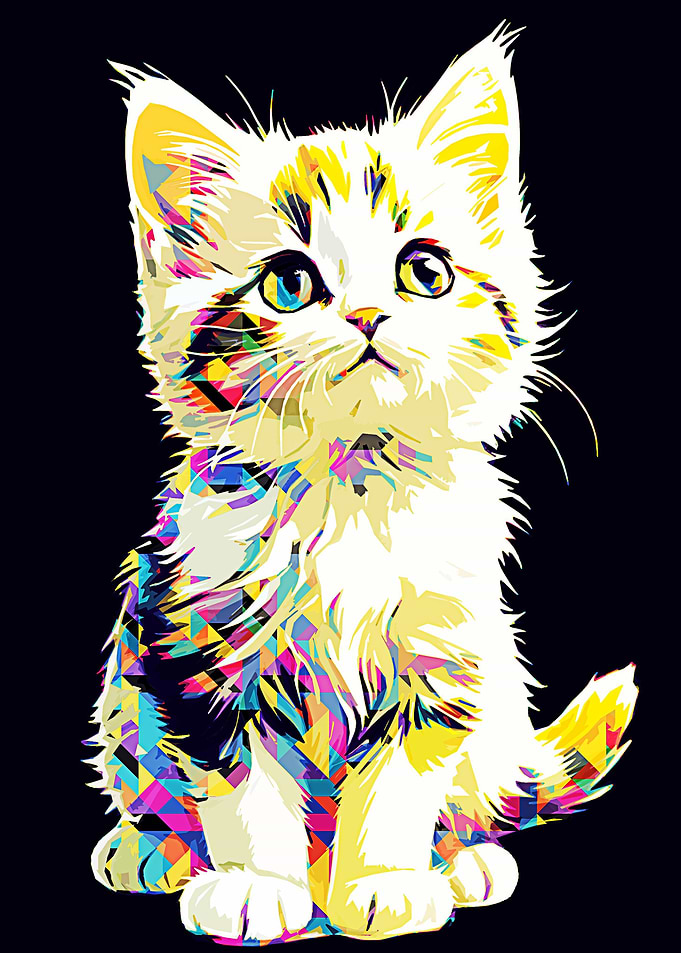 Kitten pop art