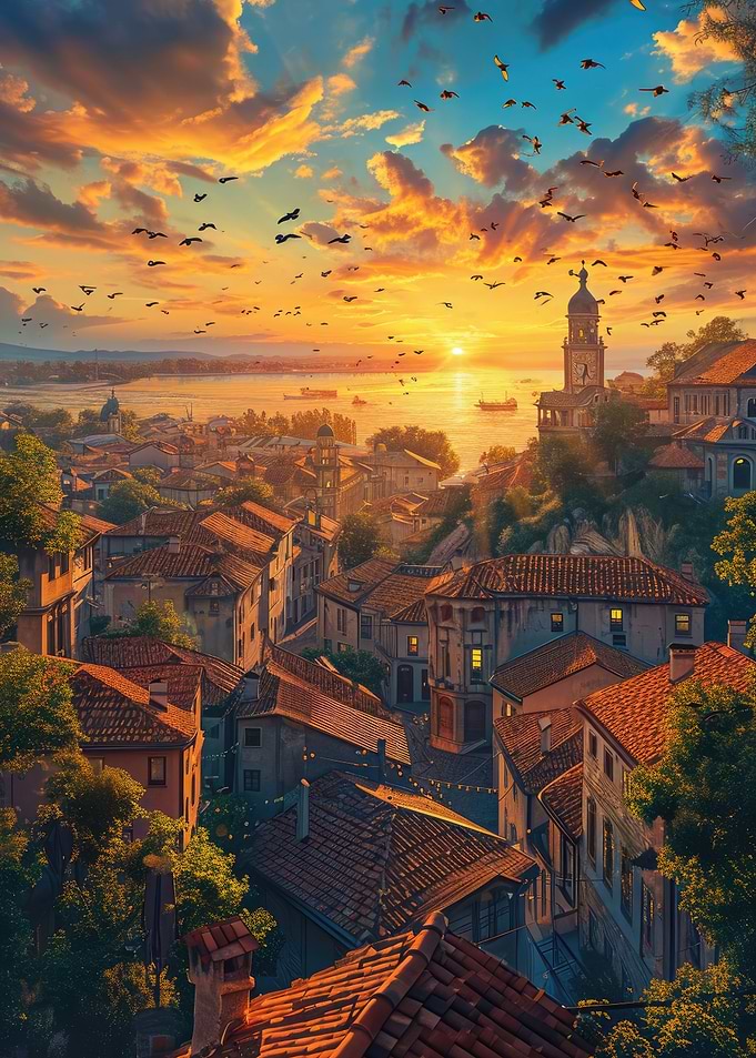 European Travel Sunset