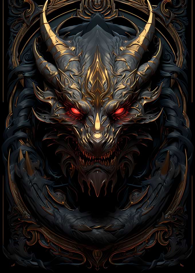 Majestic Dragon Poster