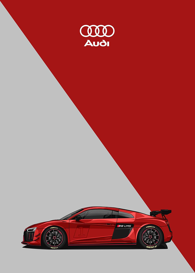 audi r8 red