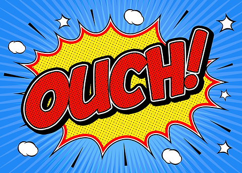 Pop Art Ouch — metal poster wall art