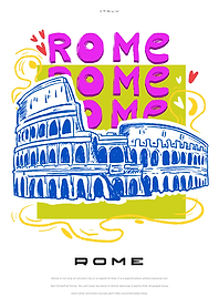 Rome city poster